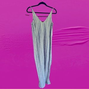 Anne Taylor Striped Blue and White Linen Dress